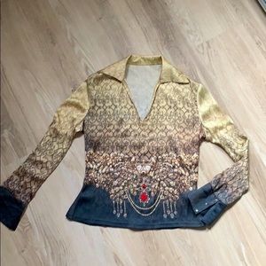 Handmade Beaded Silk Top from India